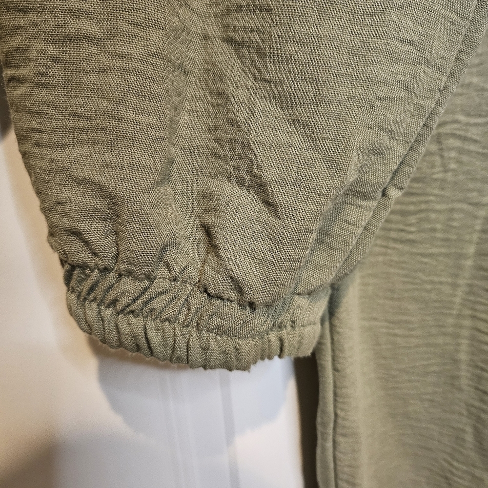 As U Wish Y2K Juniors Green One Piece Cargo Lounge Jogger Jumpsuit Size M - Picture 7 of 9
